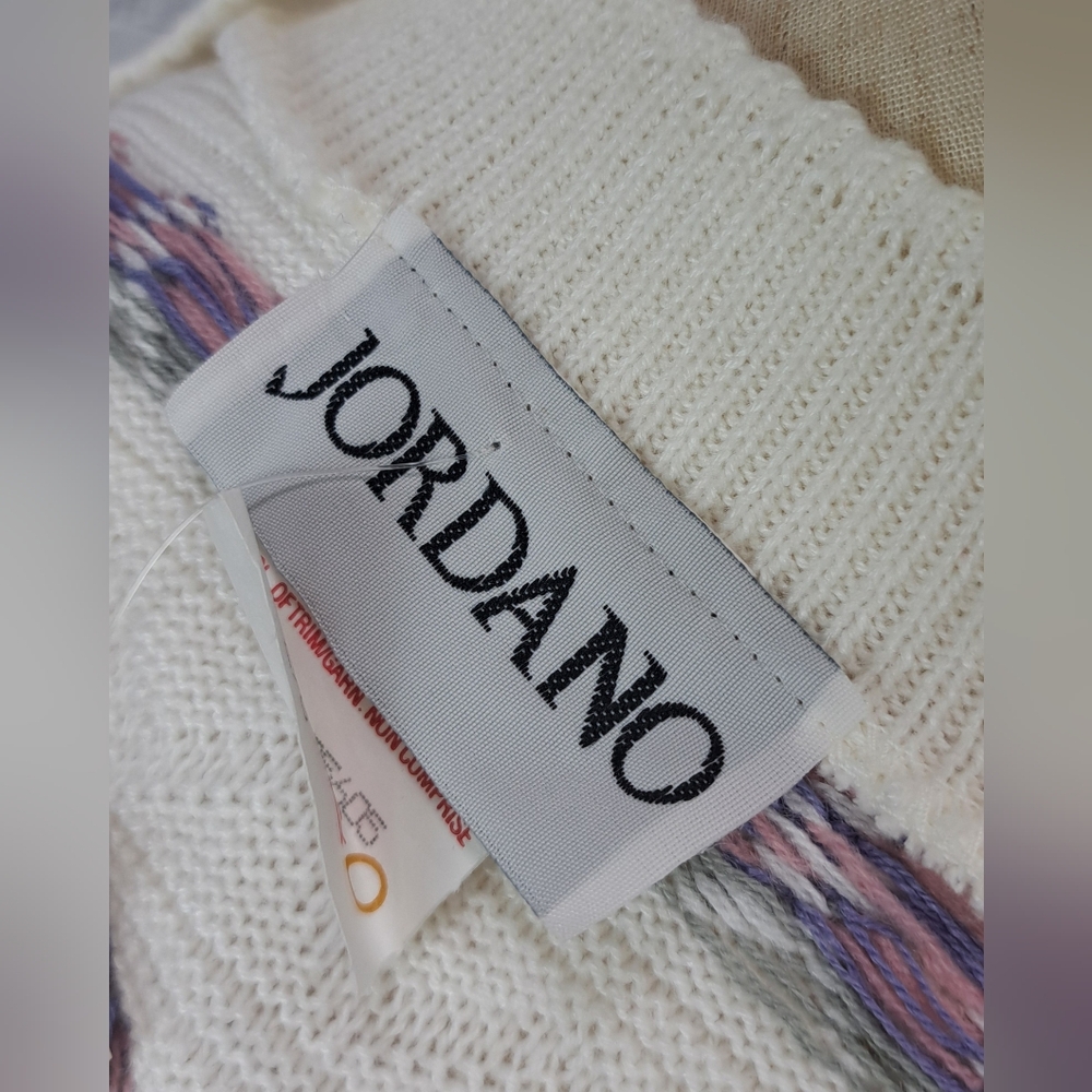 NWT Jordano Women's Sweater Cottagecore Floral Crewneck S/S Knit Oversized Large - Picture 3 of 13